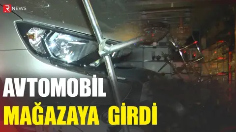Gəncədə avtomobil mağazaya girdi - RTV
