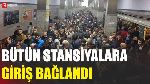 Bakıda metroya giriş bağlandı - Sərnişinlər təxliyə edilir - RTV