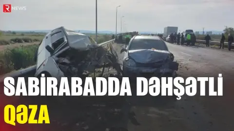 Sabirabadda dəhşətli qəza - 1 ölü, 8 yaralı - RTV
