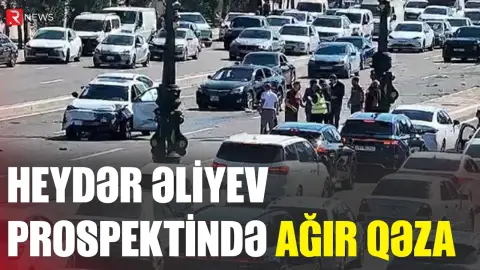 Heydər Əliyev prospektində ağır qəza - Eksklüziv görüntülər - RTV