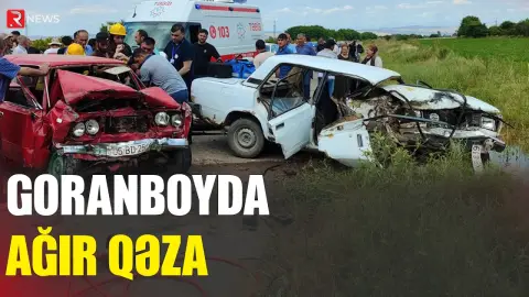 Goranboyda ağır qəza - 2 ölü, 6 yaralı - RTV