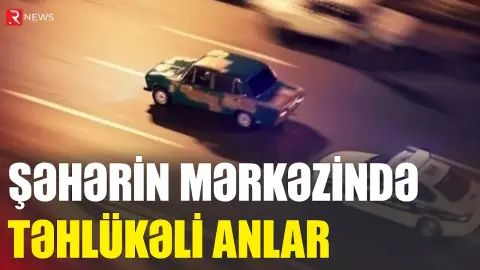 Şəhərin mərkəzində təhlükəli anlar - 3 nəfər HƏBS OLUNDU - RTV