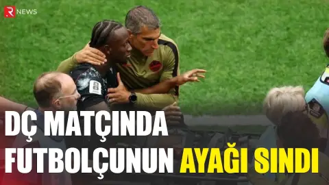 DÇ matçında futbolçunun ayağı sındı - Dəhşətli anlar - RTV