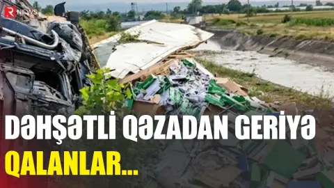 Qusarda faciə - Badımcan dolu yük maşını aşdı, sürücü həlak oldu - RTV