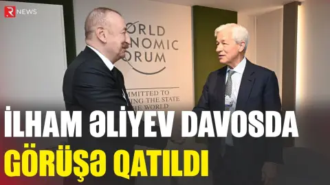 İlham Əliyev Davosda "J.P. Morgan" şirkətinin sədri və baş icraçı direktoru ilə görüşdü - RTV